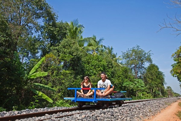 Tren de bambú en Battambang