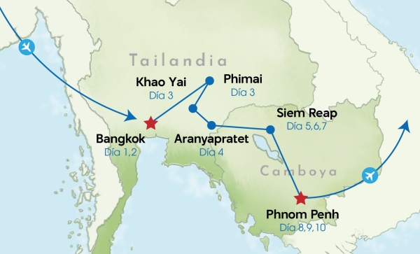 Viaje para Camboya & Tailandia todo incluido