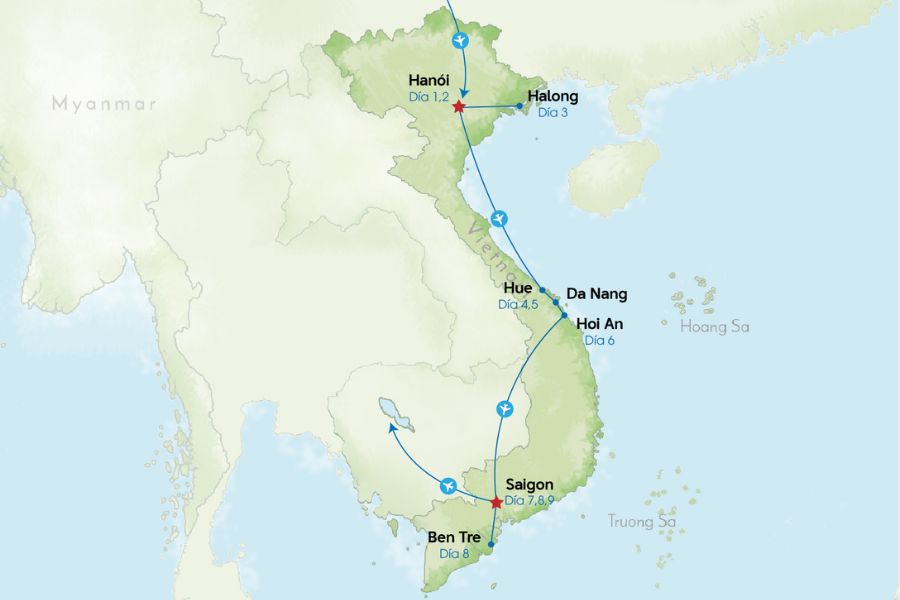 Tour clásico de Vietnam para familia