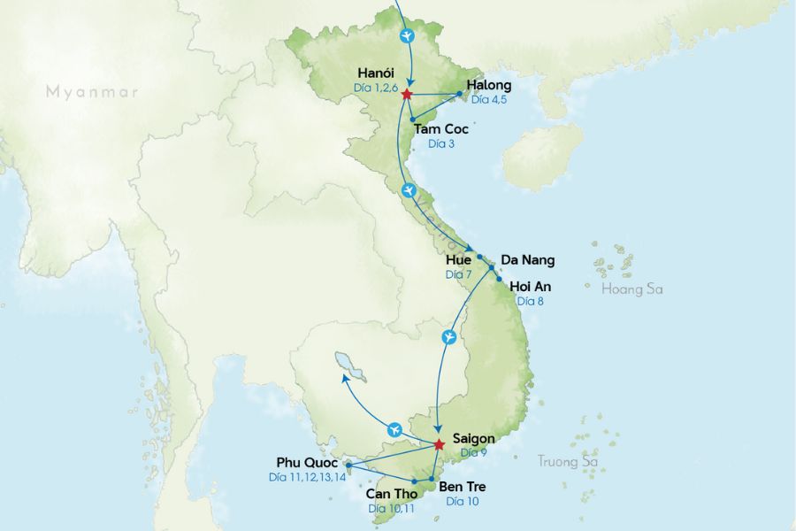 Tour de 14 días por Vietnam para familia