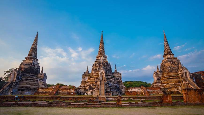 Wat Phra Si Sanphet en Ayutthaya Tailandia