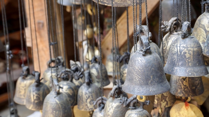 Campanas de viento en Bago Myanmar