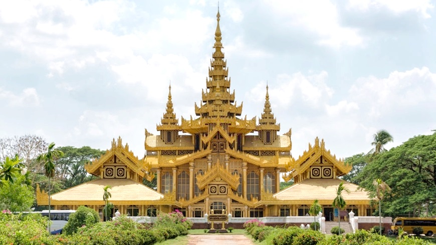 Palacio Kanbawzathadi en Bago Myanmar