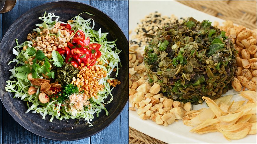 Ensalada elaborada con hojas de té Myanmar