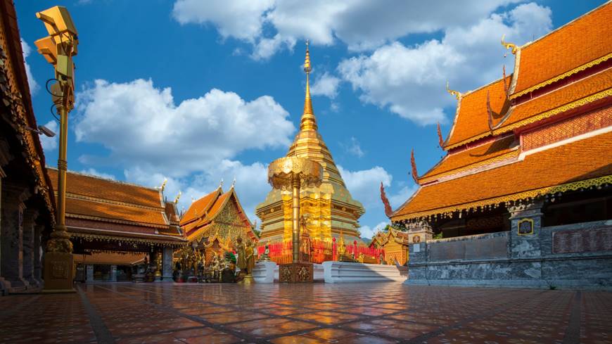 Pagoda Wat Phrathat Doi Suthep en Chiang Mai