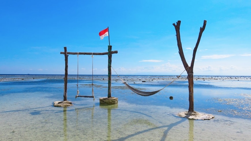 Check-in con columpio y hamaca mágicos en las islas Gili Indonesia