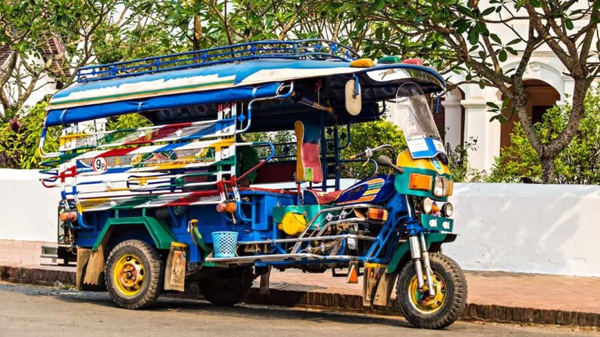 Tuk-tuk en Luang Prabang