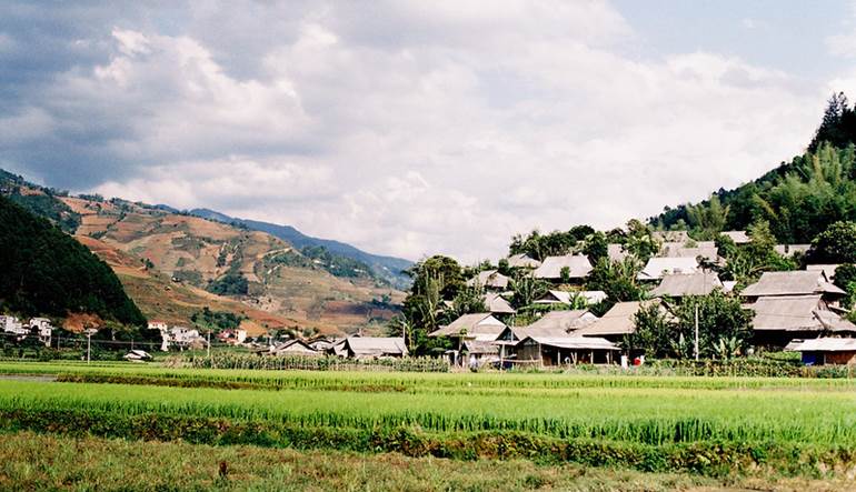 Pueblo Thai en Mu Cang Chai