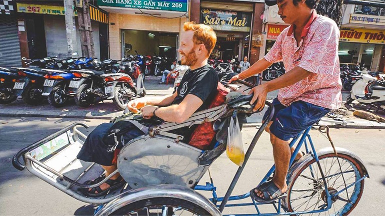 Paseo en rickshaw por Saigon