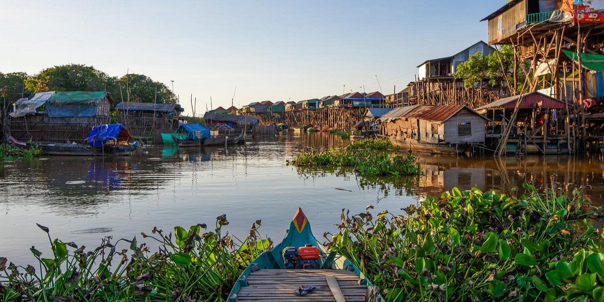 El pueblo flotante de Kampong Khleang